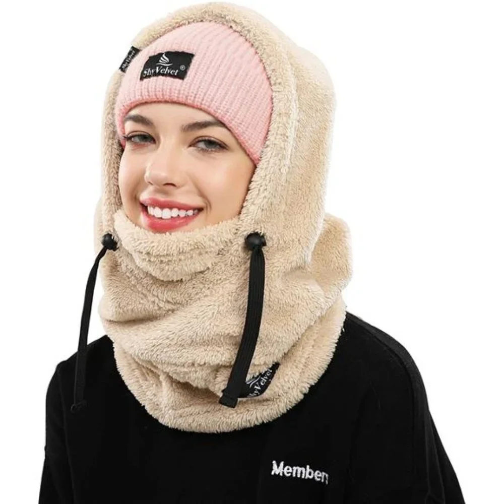Women's Balaclava Wind-Resistant Winter Face Mask Warm Face Cover Hat Cap Scarf